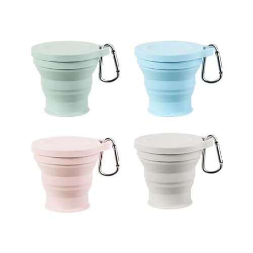 Collapsible Travel Mug 180ml Pocket Silicone Cup for Hot and Cold Drink Perfect for Camping Hiking Portable Collapsible Travel Mug for Men — view 2