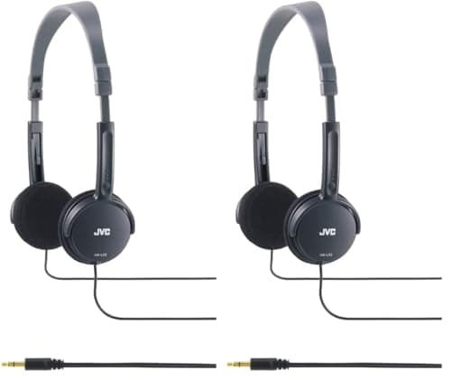 JVC Wired Lightweight Headphones - Black (Pack of 2)