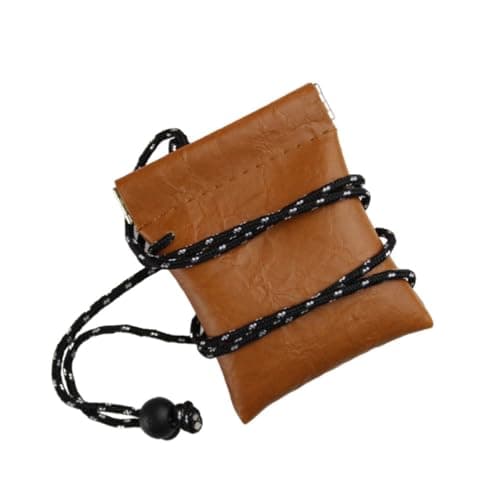 VALICLUD Mini Coin Purse Small Neck Pouch with Keychain Lightweight Hanging Change Wallet for Cards Cash Earphone Storage Travel Daily Use