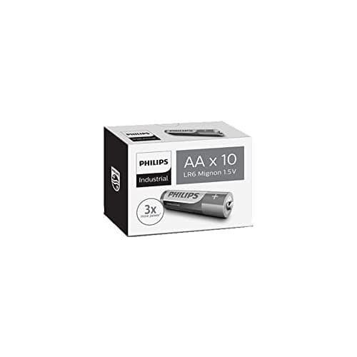 Philips MN1500 LR6 AA Industrial Batteries - Silver/Grey/Turquoise (Pack of 10) — view 3
