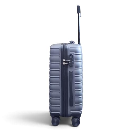 Infinity Leather Hard Shell Grey Cabin 56 x 36 x 23 cm Secure Luggage Suitcase Suitable for Easyjet, Ryanair — view 5