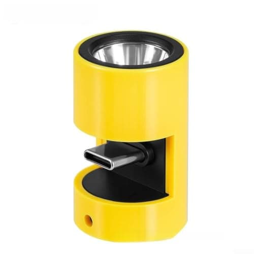 Compact Rechargeable for mini Torch Keychain Light High Intensity LED Pocket Flashlight for Outdoor Travel 15g(Yellow) — view 2