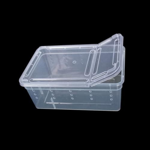 Reptile Feeding Box Set, 2 Pcs PP Plastic Stackable Ventilated Case — view 5