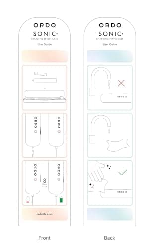 ORDO Sonic+ Toothbrush Travel Case, Portable USB Charging, Mint Green — view 6