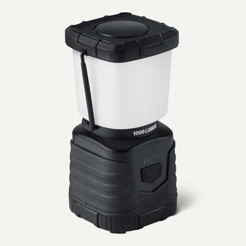 Amazon Basics LED Camping Lantern with 4 Light Modes - 1000 Lumen Portable Outdoor Light with 360° Illumination - Water Resistant Emergency Lantern - Batteries Not Included - Black — view 6