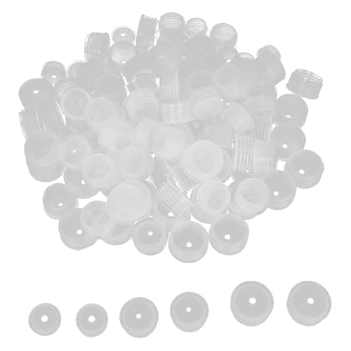 Cabilock Pediatric Liquid Medicine Dosing 150Pcs Press-In Bottle Adapter Plug Spill Proof Oral Dispenser Insert Multi-Size Press-Type Stoppers for Medication