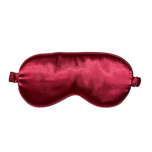 WESTEND CHOICE Sleep Mask 2 Pack Soft Satin Silk Eye Mask for Men Women Eye Blindfold for Travel Light Blocking Night Sleep Mask Comfortable Blackout Sleeping Mask (Red) — view 3