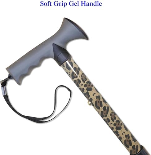 Life Healthcare Folding Gel Handle Walking Stick, Adjustable Aluminium Cane — view 3