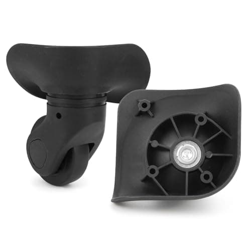 Volein 1 Pair Suitcase Replacement Wheels Black Luggage Wheels Replacement Suitcase Caster Wheels with 4 Screw Holes(VX-01)