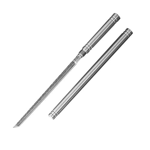 Portable Stainless Steel Fruit Knife with Sheath for Outdoor Camping Silver