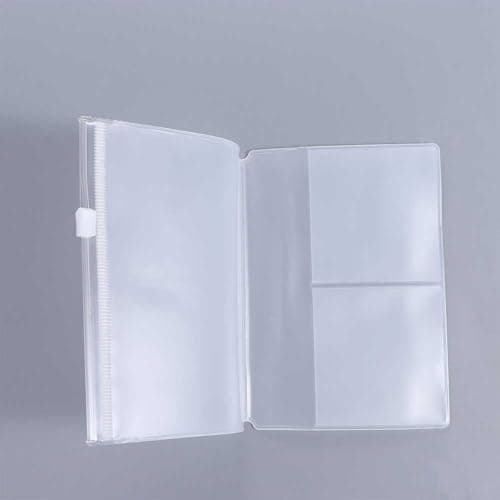 Clear Zipper Pocket for Travelers Notebook,PVC Pouch/Storage Bag Travelers Journal Accessories Inserts Pouch for Notebook, Journal, Planners(125x90mm)