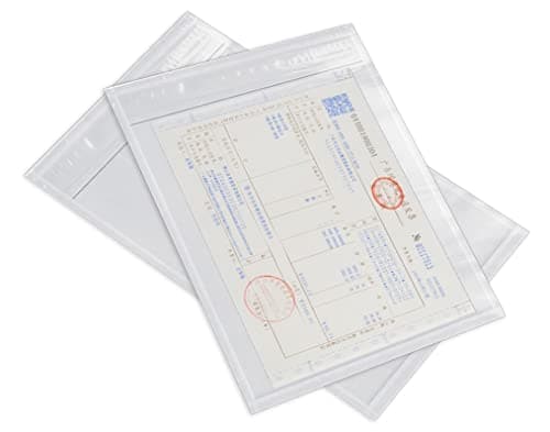 Supfive Clear Document Enclosed Wallet 100pcs (A5 170x250mm) Peel & Seal Plastic Envelopes, Packing Lists & Delivery Notes for Parcels, Shipping Postage Pouches Bags