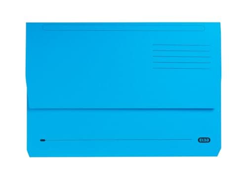 Elba Foolscap Document Wallets, Blue A4+ Folders for Paperwork, Pack of 25