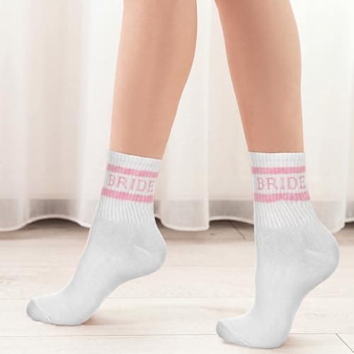 Mabor Bride Socks for Women, Something Pink Gift for Wedding — view 3