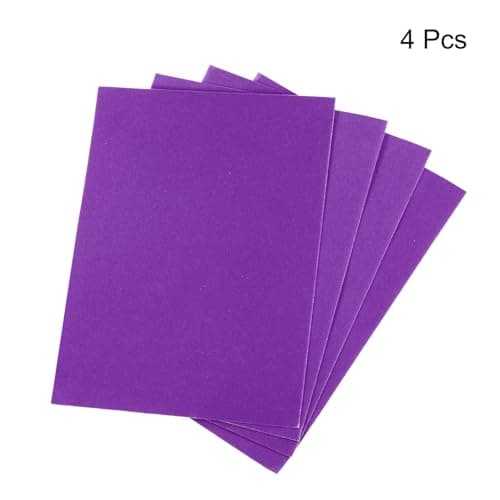 sourcing map Self-Adhesive Velvet Patches Repair Patches Purple for Clothing Repair Crafts Repair Kit Backpack Shoes Decoration Pack of 4 — view 3