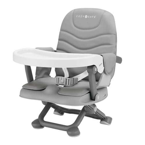 Cozy N Safe Dee Highchair Portable Foldable Compact, Lightweight (Grey)