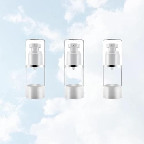 Gatuida 3pcs 15ml Press Pump Spray Bottles with Silver Trim, Refillable Travel Sunscreen Spray Bottles for Cosmetics Subpackaging and Skincare Liquid — view 5