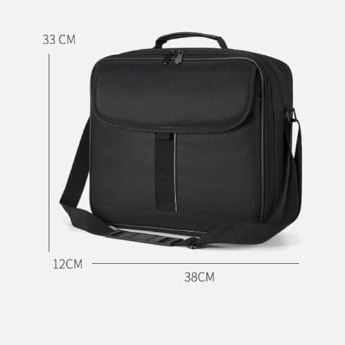 BaotyJie Projector Carrying Case Projector Storage Bag,Large Capacity Polyester Universal Sturdy Black Adjustable Strap Organizer Bag — view 3