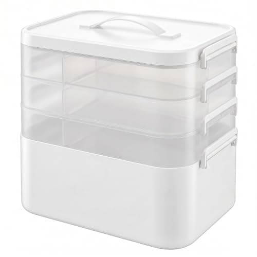 Stidyzo Medicine Storage Box, 4-layer Stackable Storage Box