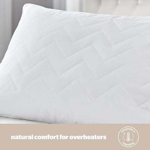 Silentnight Quilted Wool Pillow - 100% Natural Wool - Temperature Regulating Maintain a Comfortable Temperature All Night - Supportive for Head and Neck - Hypoallergenic & Odour Resistant - Washable — view 2