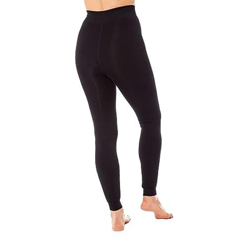 Heatwave Pack of 2 Women's Leggings Velvet Plush Thermal Fleece Lined High Waist Stretchy Comfortable Cosy Soft Feel All Day Comfort Winter, L/XL Black — view 6