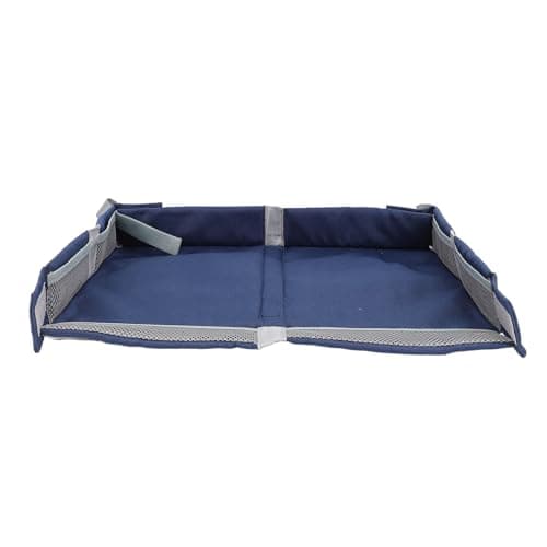 Domary Foldable Travel Tray Cover Multifunctional Airplane Organizer Kids and Adults for Planes Trains (Navy) — view 5