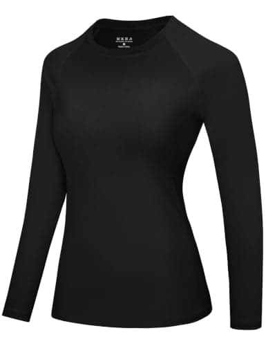 WISMBOX Women's Long Sleeve Gym Top, Quick-Dry T-Shirt for Running & Yoga