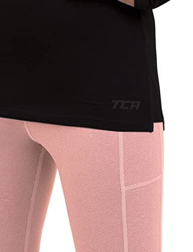 TCA Girls' SuperThermal Long Sleeve Performance Base Layer Running Training Top - Black Rock, 8-10 Years — view 4
