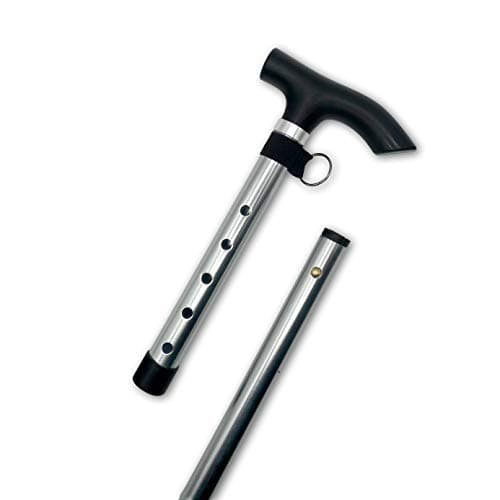 Life Healthcare Folding Walking Stick, Adjustable Aluminium Cane, Silver — view 4