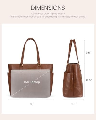 LOVEVOOK Laptop Handbags for Women, 15.6" Large Tote Bags, Ladies Work Bag — view 5