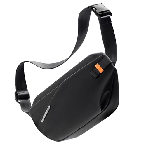 Inateck Sling Bag X-Lite, 3.5L Lightweight Crossbody Shoulder Chest Belt Bum Bag with Quick-Adjust Strap, Water-Resistant Waist Fanny Pack for Men, Women, Travel, Daily Use, Cycling, Hiking, Black