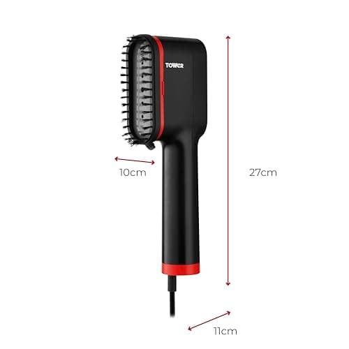 Tower Garment Steamer 1400W, Handheld Clothes Steamer for Fast Crease Removal, Compact Design, 14g/min Continuous Steam, Ceramic Soleplate, 80ml Tank, Red (T22038RED) — view 6