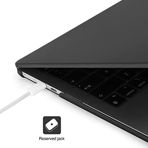 EooCoo for MacBook Air 13.6 inch Case 2026-2022 M5 M4 M3 M2 Matte Black — view 3