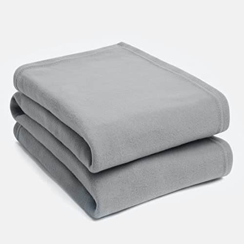 Dreamscene Bulk Blankets for Wedding 10 x Fleece Blanket, Soft Cosy Warm Throws for Sofas Bed Couch Settee Throws Joblot Travel Garden Blanket Single Bed Throw, Silver Grey - 120 x 150cm — view 4