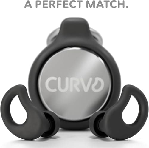 CURVD Everyday Earplugs + Case Clip Bundle, The Perfect earplug for Sleep, Travel, Noise Sensitivity/canceling + Case Clip Package Portable Waterproof Container & Silicone Sleeve for Ear Plugs(Black) — view 3