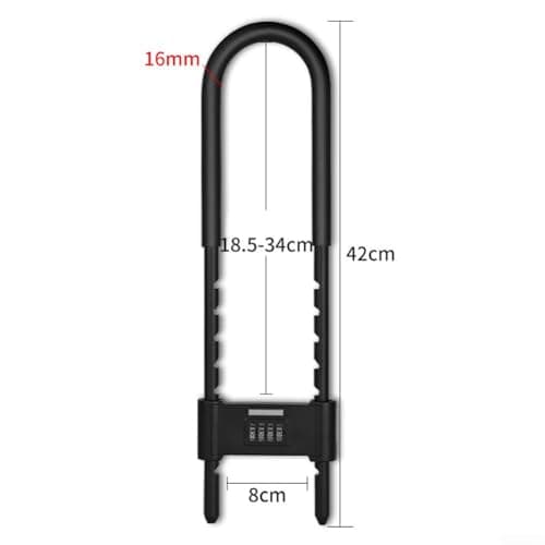 Keyless U Lock with Adjustable Password, Heavy-Metal U-Shaped Door Lock — view 2