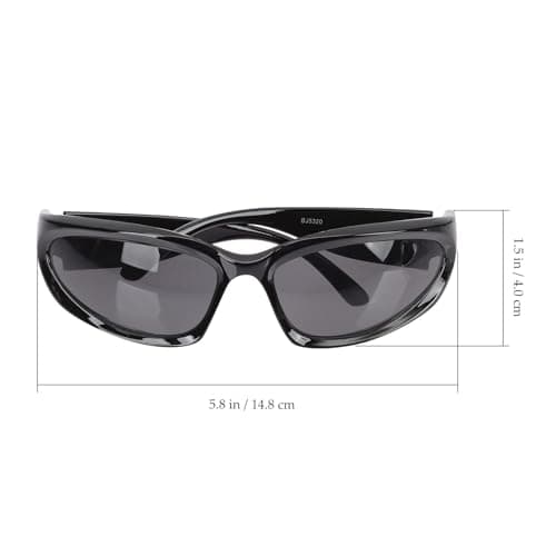 KALLORY 3pcs Sports Sunglasses Set for Men Women, Plastic Frame Fitness Eyewear with Black, Silver Mirror and Grey Lenses, Stylish Travel and Party Sunglasses — view 2