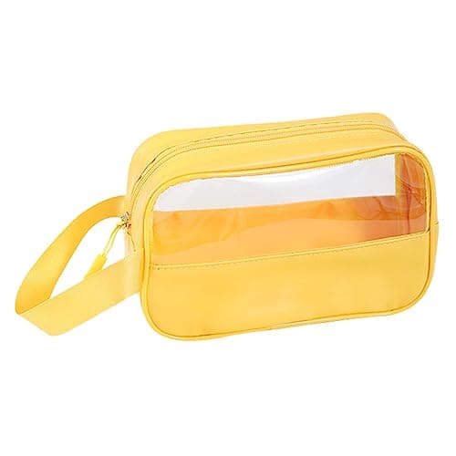 FIYUK Toiletry Travel Wash Bag Waterproof Portable Traveling Accessories Organizer for Women and Men, Yellow