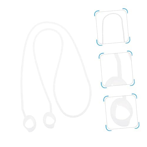 MUELODSIC 2pcs White Silicone Earbuds Strap Anti-lost Cord for Earphone — view 3