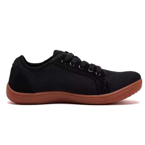 HOBIBEAR Unisex Wide Barefoot Shoes for Men Women Outdoor Trail Running Minimalist Walking Shoes Lightweight and Breathable(Black Brown,9 UK) — view 3