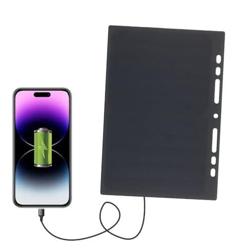 Lixada 10W High Power Paper Shaped Mini Portable Monocrystalline Silicon Solar Panel Charger USB Port for Cell Phone Camping Riding Climbing Travel Outdoor Activity
