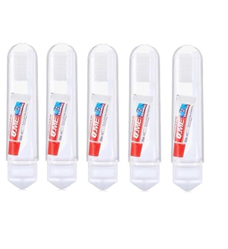 5PCS Portable Travel Dental Kit with Folding Toothbrushes & Mini Toothpaste - Toiletries for Home and Business Trips