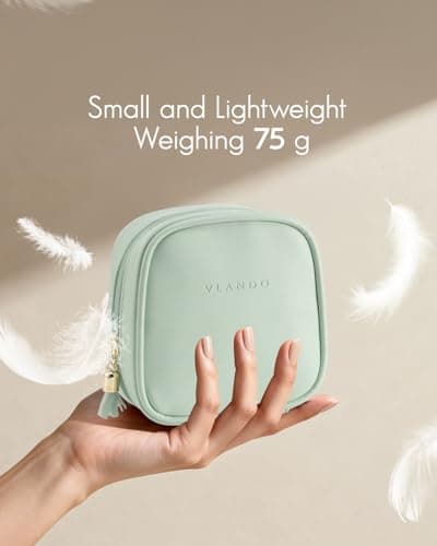 VLANDO Travel Makeup Bag, Small Makeup Bag for Weekend Breaks and Travel — view 3