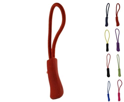 ROKEL Zipper Pulls, Zip Puller Replacement – 10 Pack Orange, Durable Zip Tags Cord Pulls for Backpacks, Luggage, Jackets, Suitcases & Bags – Easy Fix Zip Repair Extension (Orange, 10 Pack)