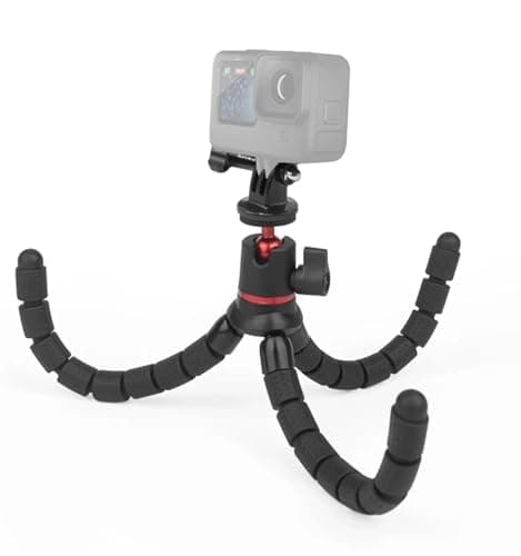 REFLEX CAMERA Flexible Mini Octopus Tripod 1/4'' Screw | Adjustable Bendable Legs Compatible with Canon, Nikon, Sony, Go Pro, Insta | Portable Travel Tripod for Photography & Vlogging