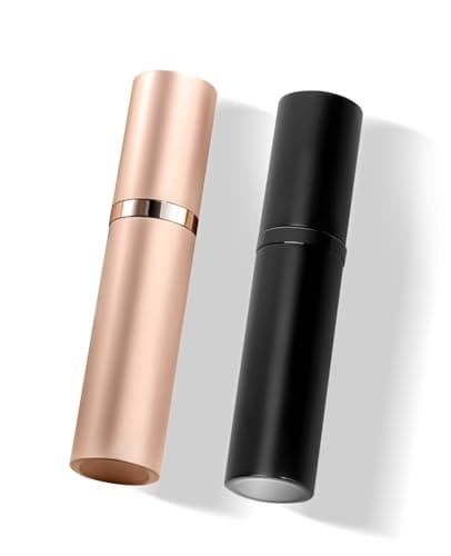 VVGAOGES Perfume Atomiser,Portable Refillable Empty Perfume Spray,Mini Perfume Bottles Empty for Travel 5ml (Black & Rose Gold)