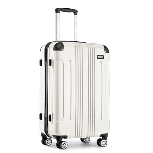 Kono Ryanair Cabin Suitcase 55x35x20cm ABS Hard Shell Travel Luggage,Beige