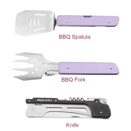 ROXON 6-in-1 Griddle Accessories Kit for Blackstone, Metal Grill Tools Set — view 2