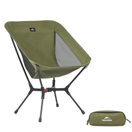 Naturehike YL01 Snap Camping Folding Chair, Lightweight Compact & Portable Backpacking Chair with Storage Bag Compact Folding Camp Garden Picnic Barbecue（Green）