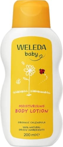 Weleda Baby Body Lotion, Calendula Moisturiser, Moisturising Cream for Baby, Delicate Skin, Dermatologically Tested, Gentle Protection, Developed by Professionals, 200ml